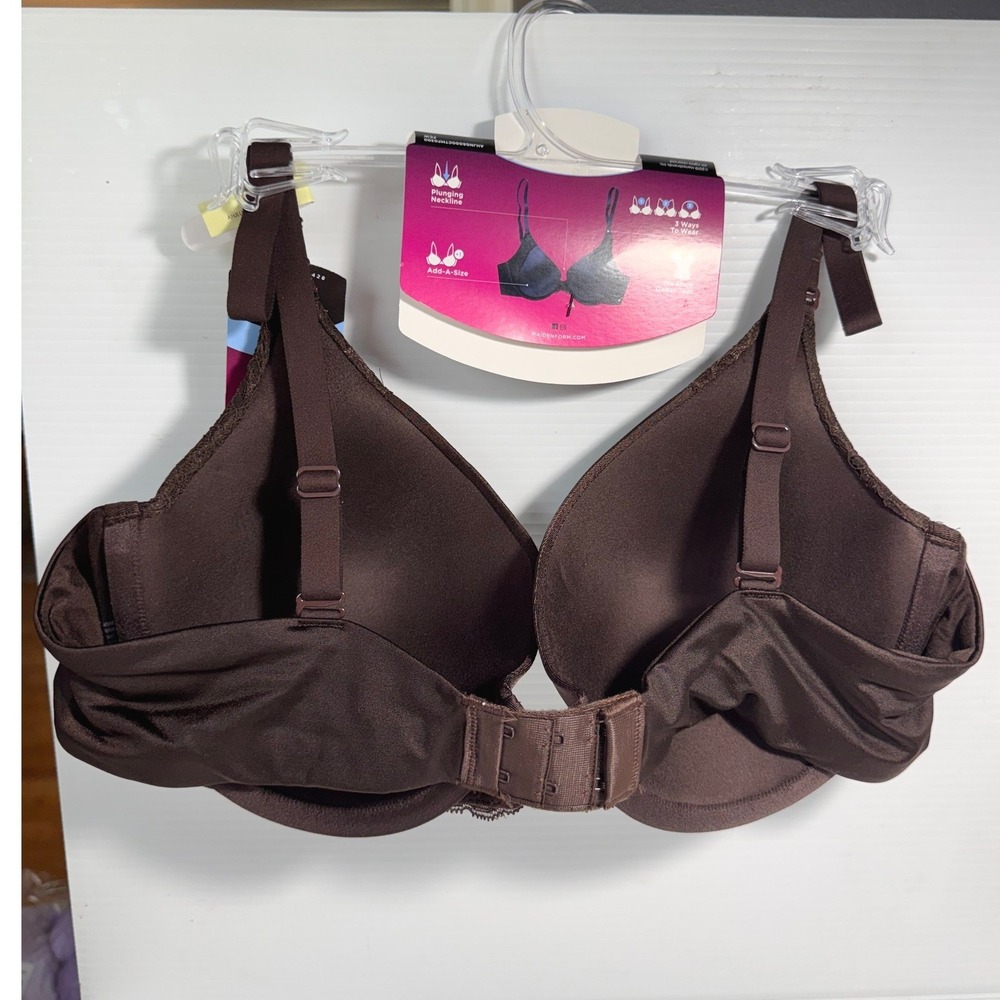 Maidenform DM9439 Push-Up Bra 38B Warm Cocoa Brown Convertible Halter NWT - Picture 2 of 5